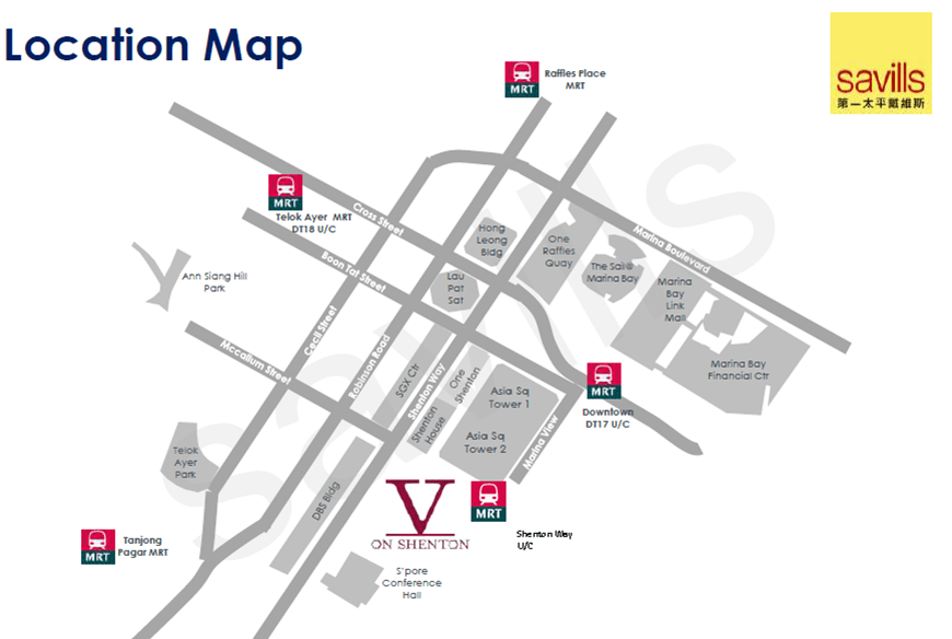 V Shenton Location Map